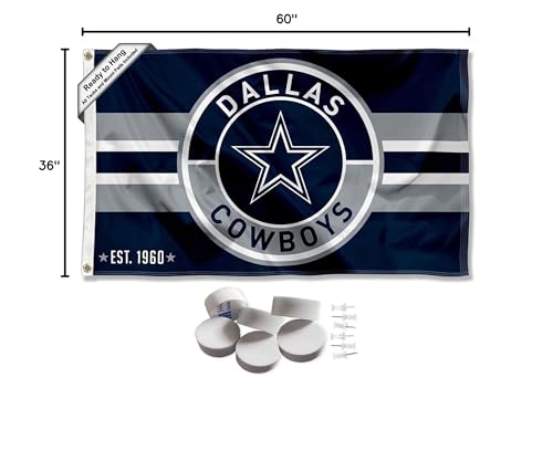 Dallas Cowboys Patch Button Banner and Tapestry Wall Tack Pads