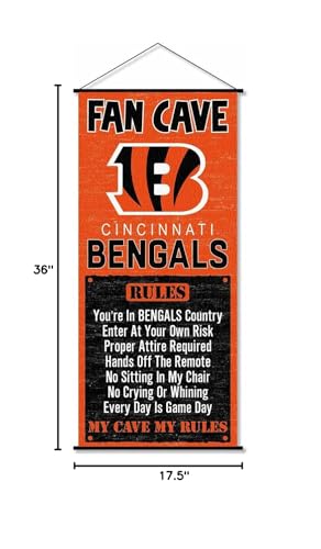 Cincinnati Bengals Man Cave Fan Banner Wall Door Scroll