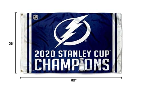 WinCraft Tampa Bay Lightning 2020 Champions Outdoor Flag 3x5 Banner