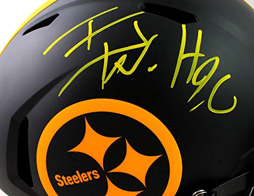 The Jersey Source Autographs TJ Watt Autographed Pittsburgh Steelers F/S Eclipse Speed Authentic Helmet - Beckett W Auth Yellow