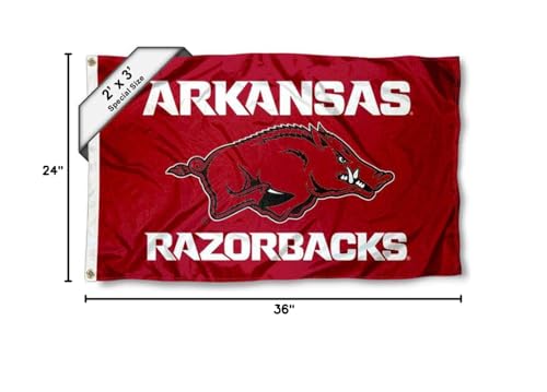 College Flags & Banners Co. Arkansas Razorbacks 2x3 Foot Flag