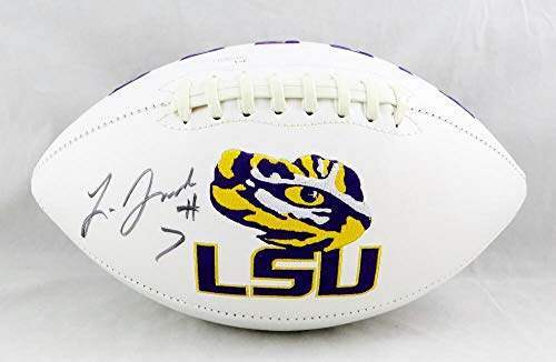 Leonard Fournette Autographed LSU Tigers Logo Football- JSA W Auth *Eye