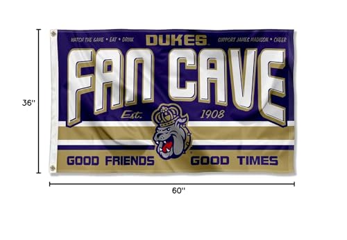 James Madison Dukes Fan Man Cave Banner Flag