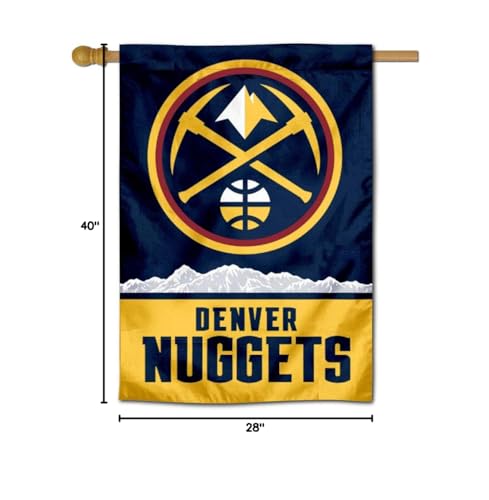 WinCraft Denver Nuggets Pickaxe Logo Double Sided House Banner Flag