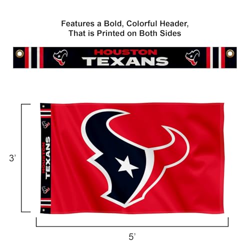 WinCraft Houston Texans Printed Header 3x5 Foot Banner Flag