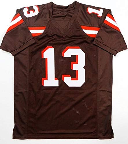 Odell Beckham Jr Autographed Brown Pro Style Jersey- JSA Authenticated *1