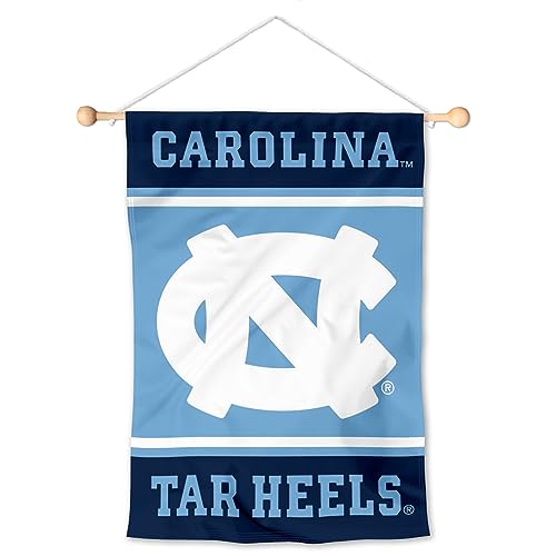 College Flags & Banners Co. North Carolina Tar Heels Window Wall Banner Hanging Flag with Suction Cup