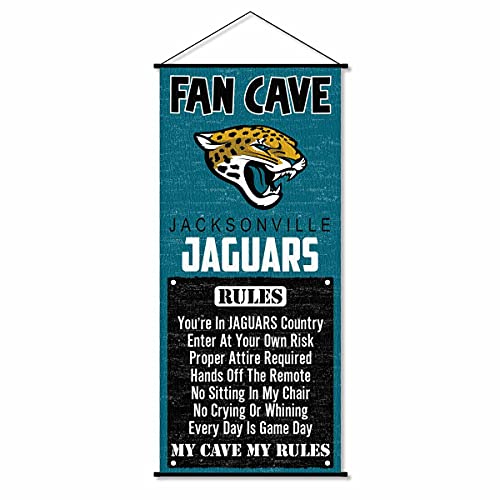 WinCraft Jacksonville Jaguars Man Cave Fan Banner Wall Door Scroll