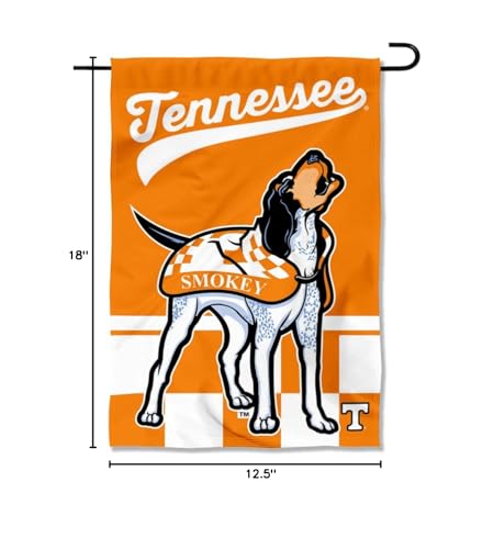 College Flags & Banners Co. Tennessee Volunteers Mascot Vols Smokey Double Sided Garden Yard Flag