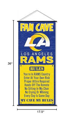 WinCraft Los Angeles Rams Man Cave Fan Banner Wall Door Scroll