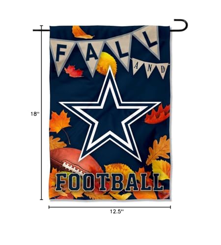 WinCraft Dallas Cowboys Fall Leaves Decorative Football Garden Flag Double Sided Banner