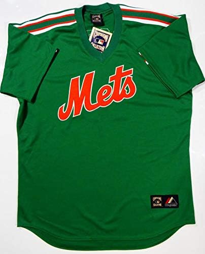 Doc Gooden Signed New York Mets Green Majestic Jersey w/ 86 WS Champs-JSA W Auth