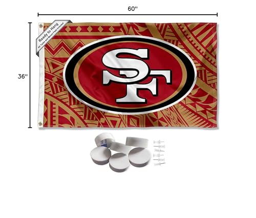 San Francisco 49ers Samoan Banner and Tapestry Wall Tack Pads