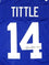 Y.A. Tittle Autographed Blue Pro Style Jersey W/HOF- JSA W Authenticated *M4