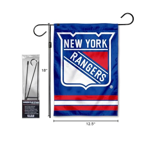 WinCraft New York Rangers Garden Flag and Pole Stand Mount Holder