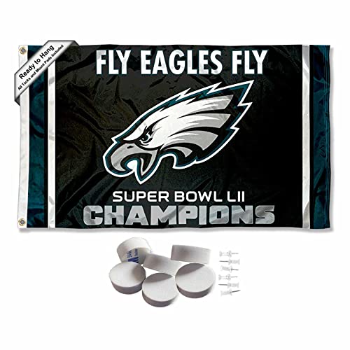 Philadelphia Eagles Fly Eagles Fly Super Bowl Champions Banner and Tapestry Wall Tack Pads