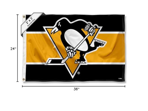 WinCraft Pittsburgh Penguins Small 2x3 Foot Banner Flag