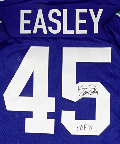 Kenny Easley Autographed Blue Pro Style Jersey W/HOF - JSA W Auth *5