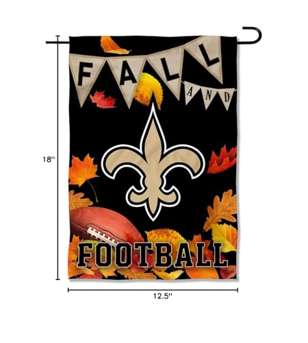 New Orleans Saints Fall Leaves Decorative Football Garden Flag Double Sided Banner