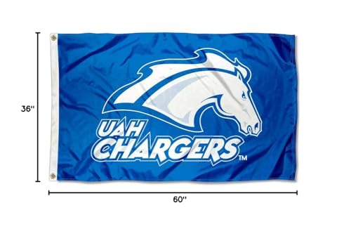 College Flags & Banners Co. Alabama Huntsville Chargers Flag and USA 3x5 Flag Set