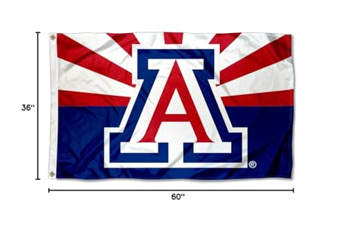 College Flags & Banners Co. Arizona Wildcats AZ State and USA Flag 3x5 Set