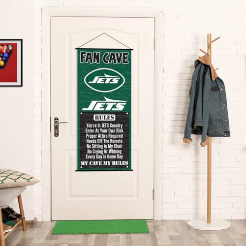 WinCraft New York Jets Man Cave Fan Banner Wall Door Scroll