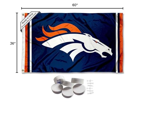 Denver Broncos Logo Banner and Tapestry Wall Tack Pads