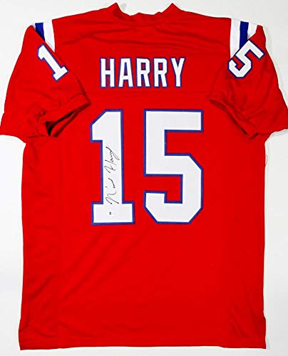 N'Keal Harry Autographed Red Pro Style Jersey- Beckett W Auth *1