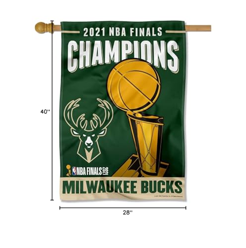 WinCraft Milwaukee Bucks 2021 Finals Champions House Banner Flag