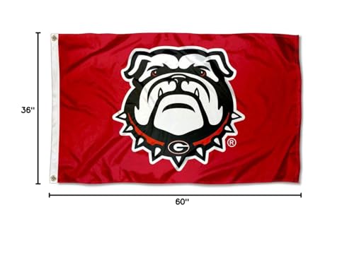 College Flags & Banners Co. Georgia Bulldogs Red Dawgs and USA 3x5 Flag Set