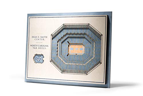 YouTheFan NCAA North Carolina Tar Heels 5-Layer StadiumView 3D Wall Art - Dean E. Smith Center - 757 Sports Collectibles