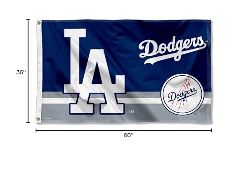 WinCraft Los Angeles Dodgers Logo Insignia 3x5 Foot Grommet Banner Flag