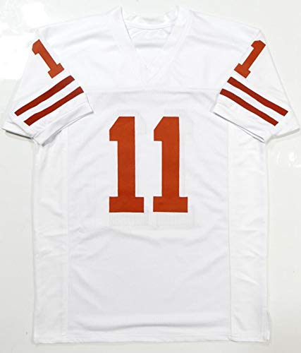 Major Applewhite Autographed White Pro Style Jersey- JSA Authenticated *R1