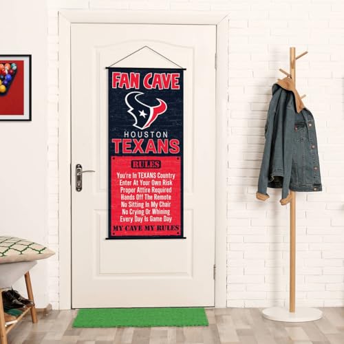 WinCraft Houston Texans Man Cave Fan Banner Wall Door Scroll