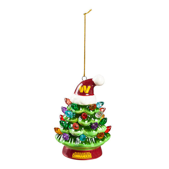 Washington Commanders Light-Up Christmas Tree With Hat Ornament - 757 Sports Collectibles