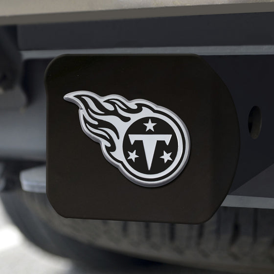 Tennessee Titans Hitch Cover Chrome Emblem on Black - Special Order