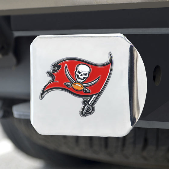 Tampa Bay Buccaneers Hitch Cover Color Emblem on Chrome