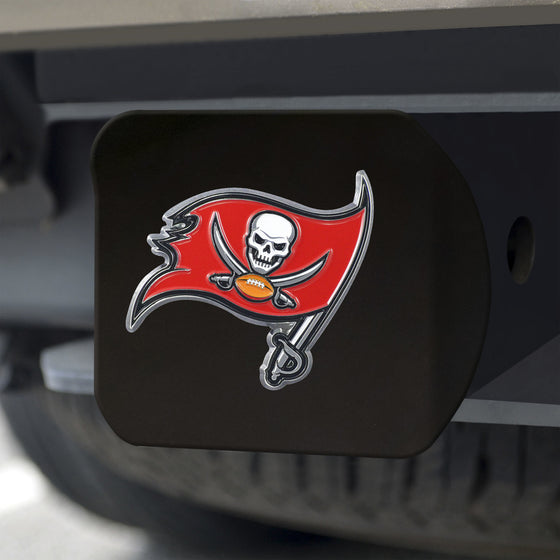 Tampa Bay Buccaneers Hitch Cover Color Emblem on Black