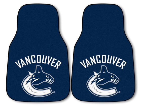 Vancouver Canucks Car Mats Printed Carpet 2 Piece Set - Special Order