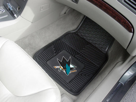 San Jose Sharks Car Mats Heavy Duty 2 Piece Vinyl - Special Order