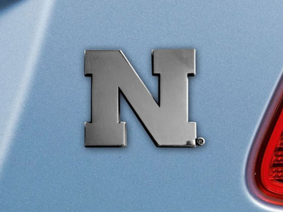 Nebraska Cornhuskers Auto Emblem Premium Metal Chrome