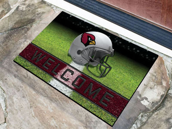 Arizona Cardinals Door Mat 18x30 Welcome Crumb Rubber - Special Order