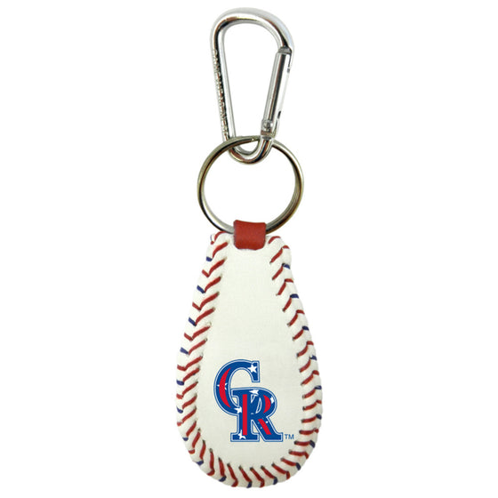 Colorado Rockies Keychain Baseball Stars and Stripes CO