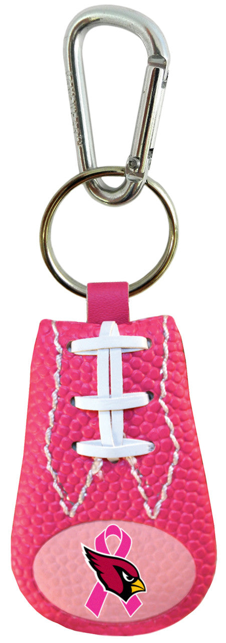 Arizona Cardinals Keychain Pink Football Breast Cancer Awareness Ribbon