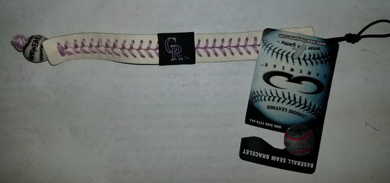 Colorado Rockies Bracelet Genuine Baseball CO