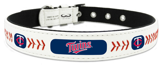 Minnesota Twins Classic Leather Small Baseball Collar