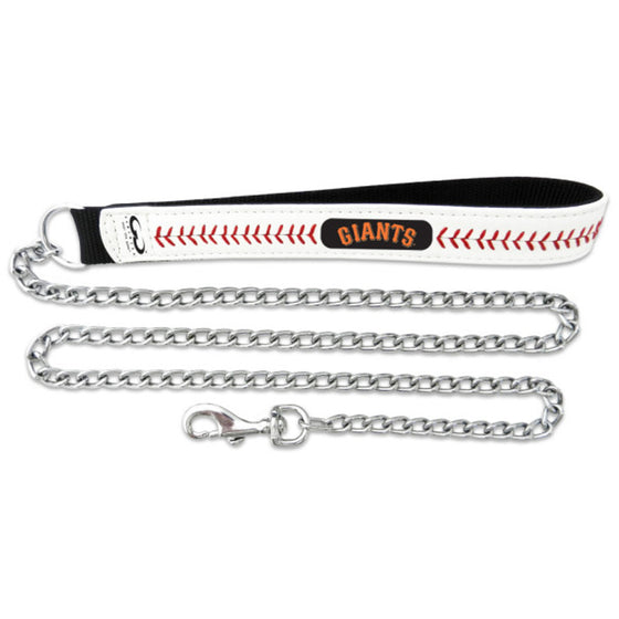 San Francisco Giants Pet Leash Leather Chain Baseball Size Large CO