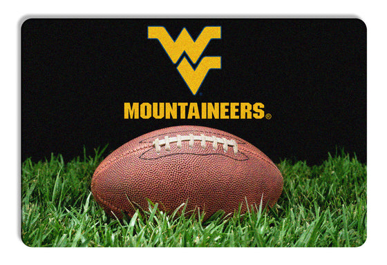 West Virginia Mountaineers Classic Football Pet Bowl Mat - L