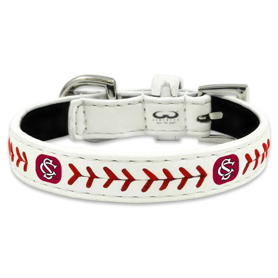 South Carolina Gamecocks Pet Collar Classic Baseball Leather Size Toy