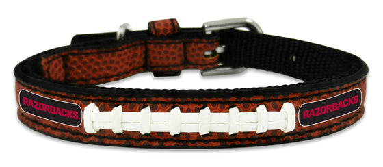 Arkansas Razorbacks Classic Leather Toy Football Collar